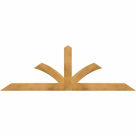 Ekena Millwork Richland Rough Sawn Timber Gable Bracket, Western Red Cedar, 72"W x 24"H x 2"D x 4"F, 8/12 Pitch GBW072X24X0204RIC00RWR
